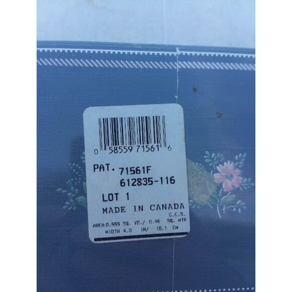 Vintage Signature Wallpaper Border Navy Pink Flowers 5 yards Cottage Core - Picture 4 of 5